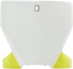 Front Number Plate - White/Yellow