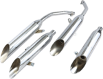 Cobra - Chrome Slashcut Mufflers