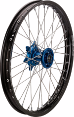 Moose Offroad - Wheel Assembly - SX-1 - Complete - Front - Black Wheel/Blue Hub - 17x1.4 - Suzuki RM/Yamaha YZ