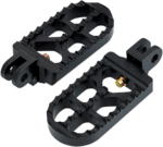 Adjustable Foot Pegs - Serrated - Long - Black