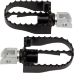 MX Foot Pegs - Driver - Black/Chrome