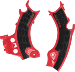 X-Grip Frame Guards - Black/Red - CRF 250/450 R/RX