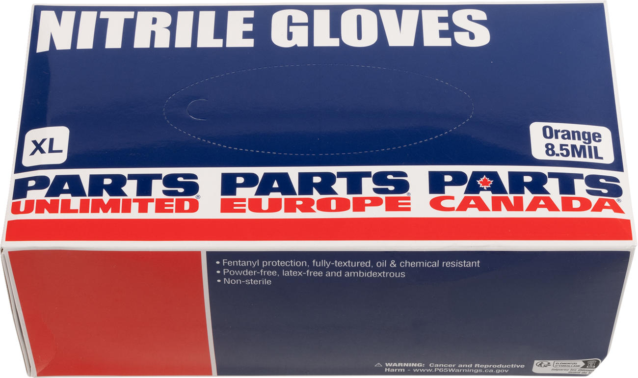 Parts Unlimited - Nitrile Gloves - 8.5 MIL - XL - 100-Pack