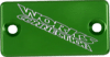 011F3B71-68A9-448B-A6A4-041557849B81 Works Connection - Anodized Billet Aluminum Front Brake Reservoir Cover - Green