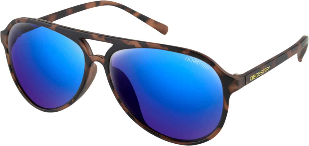 01BBED15-1D19-4F54-BD86-08B94C0CC96C Bobster - Maverick Sunglasses - Matte Brown Tortoise - Brown HD Blue Mirror Lens