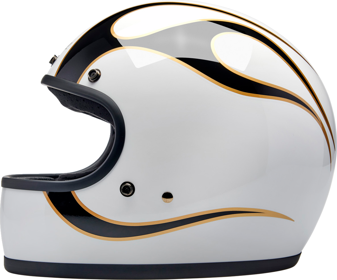 Biltwell - Gringo Helmet - Flames - White/Black