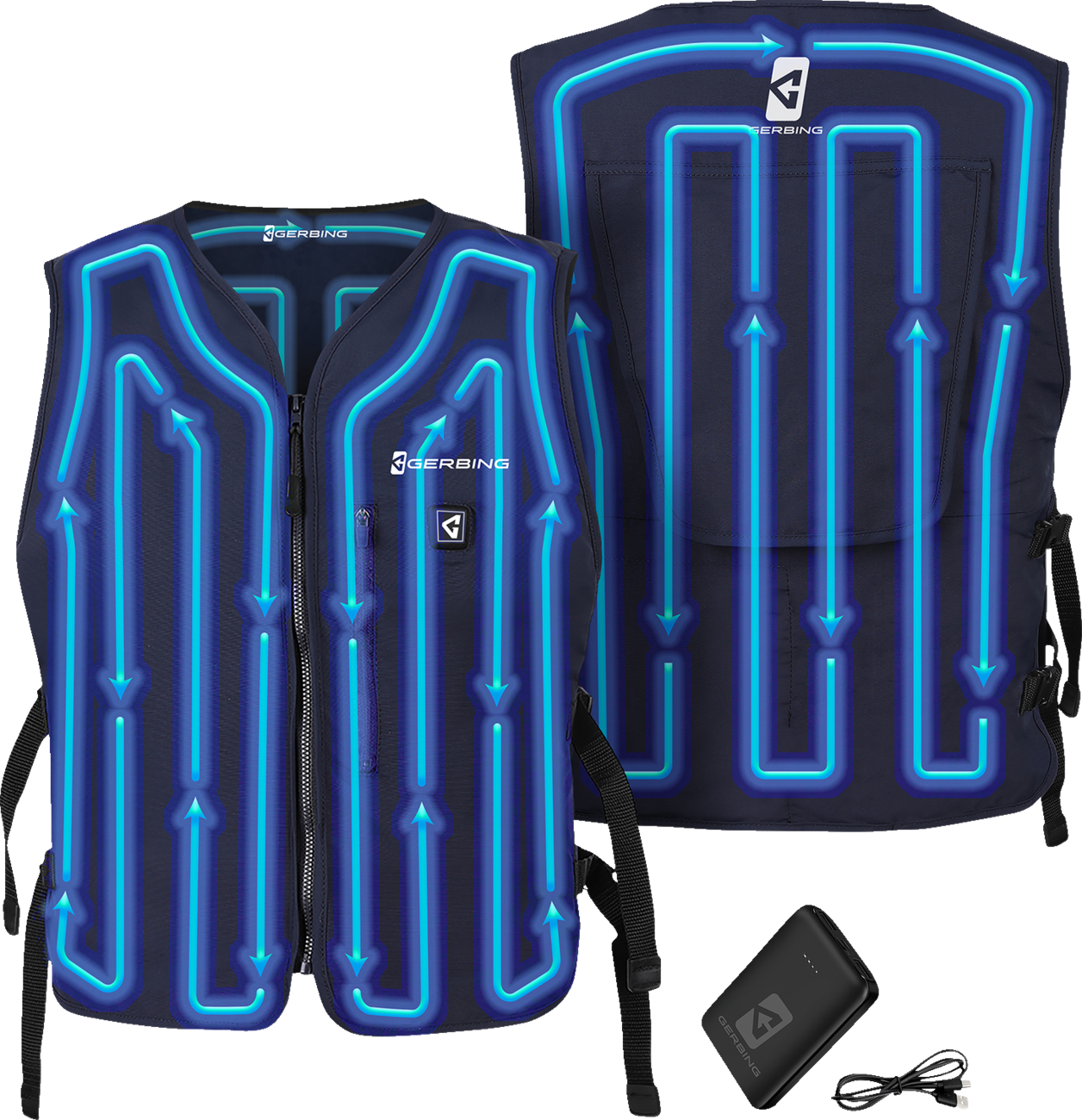 Gerbing Heated Clothing - 5V Touch Button Circulatory Cooling Vest - One Size