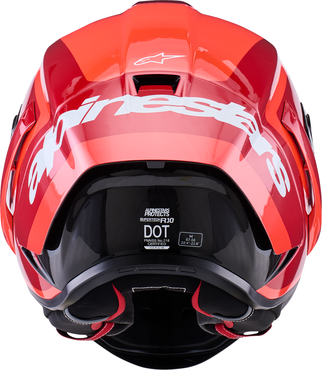 1340125C-7116-44DF-BC1B-CC5835FAF8A3 Alpinestars - Supretech R10 Helmet - 22.06 - Arius - Gloss - Black/White/Double Red