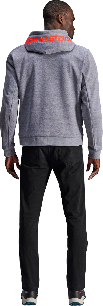 138557A8-EE17-4B49-8BF2-C15439BBF18A Alpinestars - Chrome v2 Sport Hoodie - Heather Gray/Red Fluo