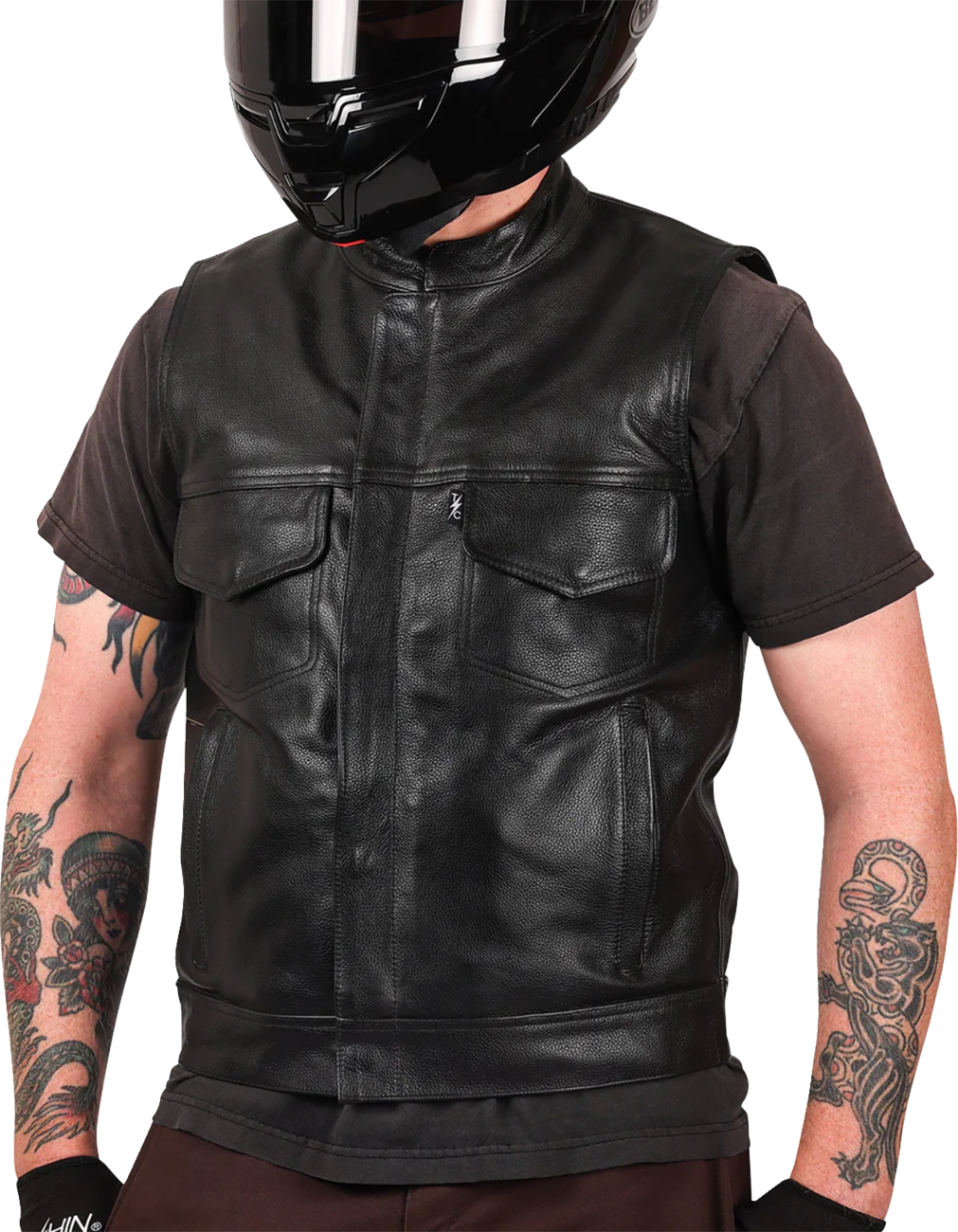 1C4D3019-9278-428D-95E2-E1DCFA67901D Thrashin Supply Co. - Mulholland Leather Riding Vest - Black