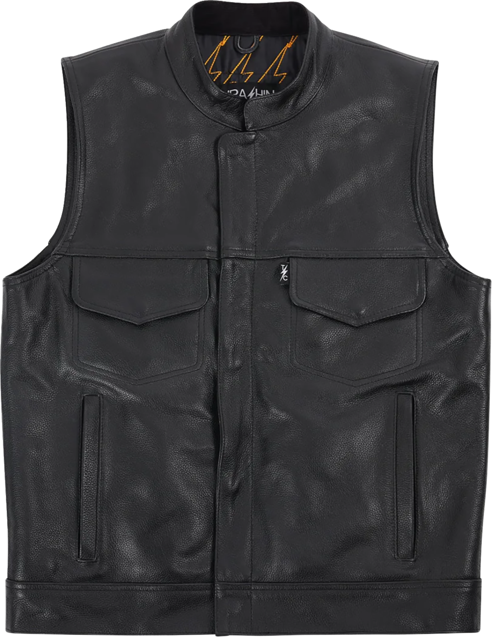 Thrashin Supply Co. - Mulholland Leather Riding Vest - Black