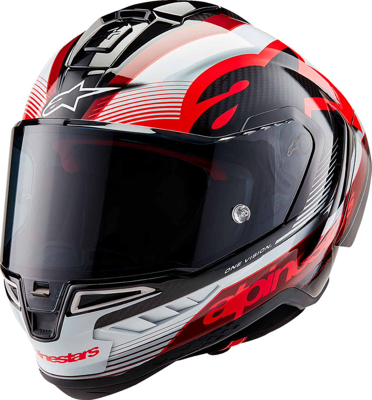 Alpinestars - Supertech R10 Helmet - Team - Black/Carbon Red/Gloss White