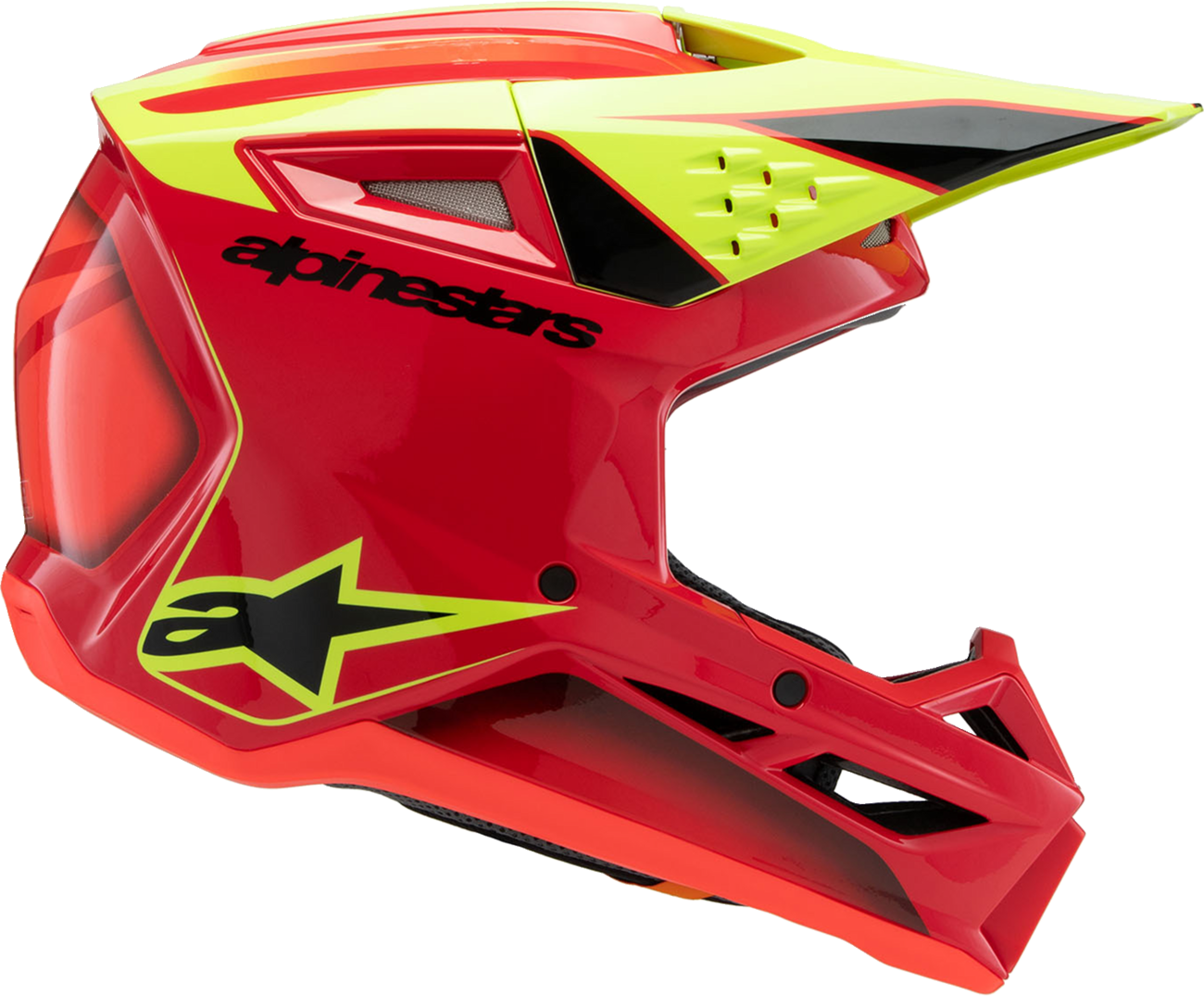 248EDCCF-00C1-4942-845C-E262311AD190 Alpinestars - Youth SM3 Helmet - Fray - Gloss Red/Yellow Fluo/Black