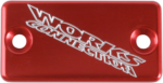 2C3E2E78-9910-42F9-B7B0-B1DEB4157980 Works Connection - Anodized Billet Aluminum Front Brake Reservoir Cover - Red