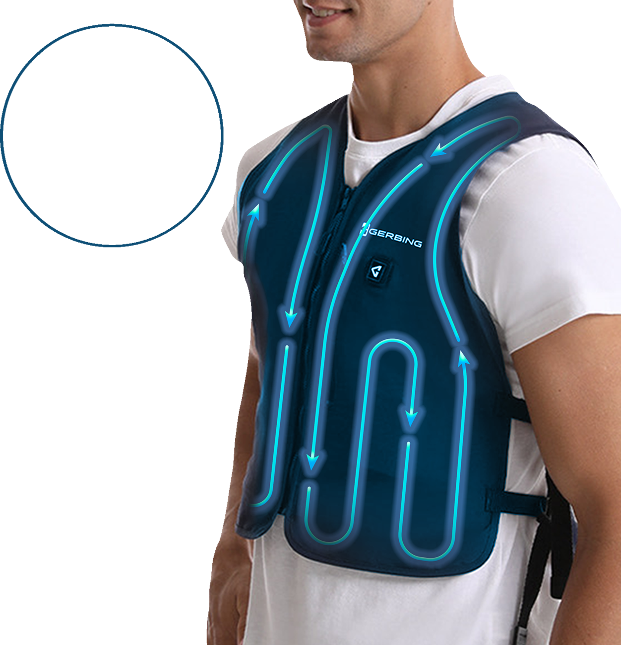 2CAF3227-DBC5-49CC-8644-020A04C3D020 Gerbing Heated Clothing - 5V Touch Button Circulatory Cooling Vest - One Size