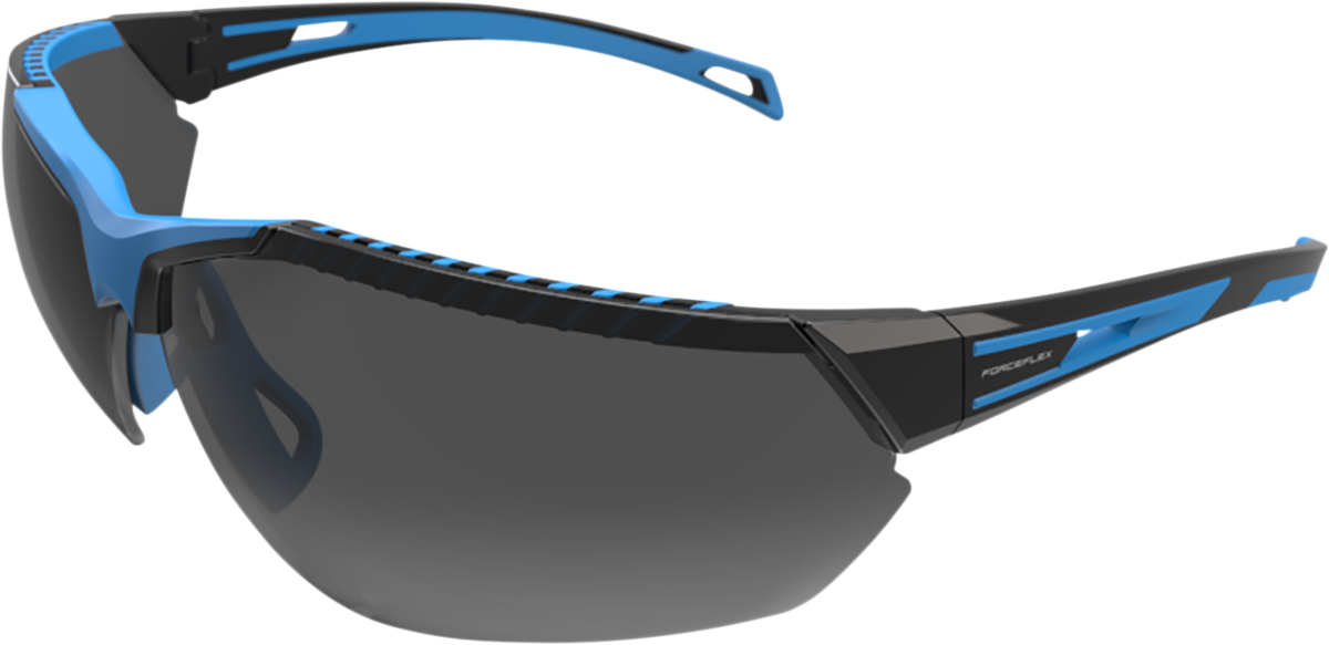 38BBE539-EEBA-4375-8CE8-A8E1113C4010 Forceflex - FF4 Sunglasses - Black/Blue - Smoke Lens