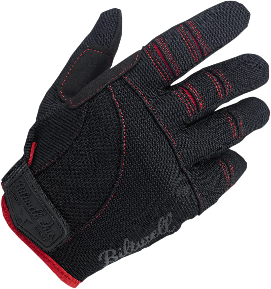 Biltwell - Moto Gloves - Black/Red - 2XL