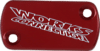 419124F3-6C29-4DFE-B0BF-0FF6665A8804 Works Connection - Anodized Billet Aluminum Front Brake Reservoir Cover - Red