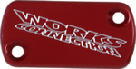 419124F3-6C29-4DFE-B0BF-0FF6665A8804 Works Connection - Anodized Billet Aluminum Front Brake Reservoir Cover - Red