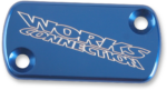 544BA62F-91FD-4C7C-9978-732C89B18E60 Works Connection - Anodized Billet Aluminum Front Brake Reservoir Cover - Blue