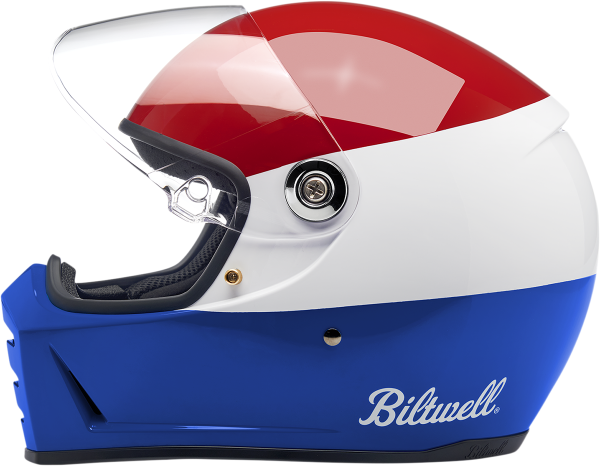 64CF51F7-A2DF-4FDD-9A27-118B11B8B28C Biltwell - Lane Splitter Helmet - Podium - Gloss Red/White/Blue