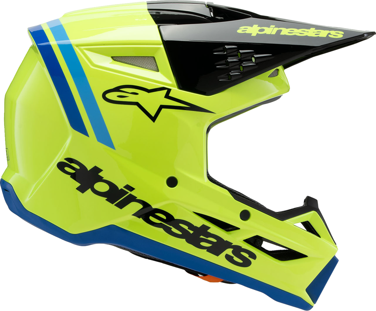6820A35D-6B48-4D23-8F97-30F4956132E5 Alpinestars - Youth SM3 Helmet - Radium - Gloss Yellow Fluo/Black/Blue
