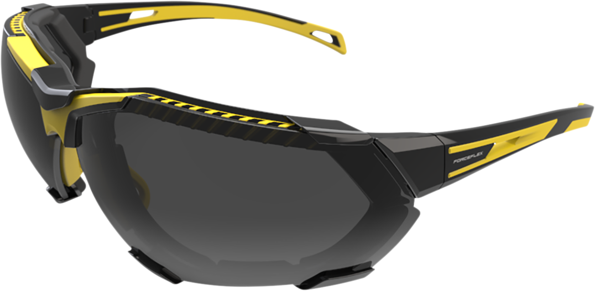 7433C619-84CB-43E8-98C3-063A61C664C1 Forceflex - FF4 Sunglasses - Foam - Black/Yellow - Smoke Lens