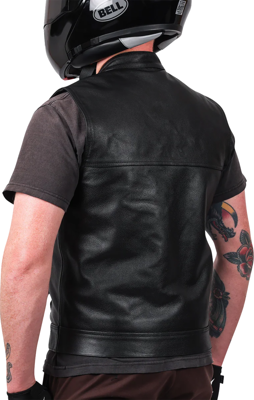 81C2DF6C-B4EB-4BC7-B90F-FE899943BDA2 Thrashin Supply Co. - Mulholland Leather Riding Vest - Black