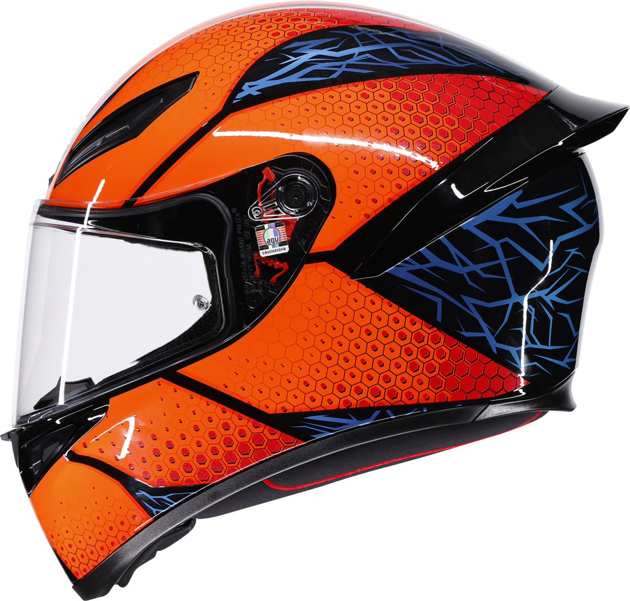 84FA7F76-FC20-48C4-A51B-2C459FD0E723 Agv - K1 S Helmet - Speedarmor - Black/Orange/Blue