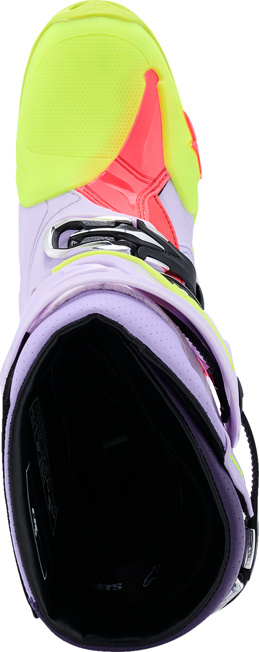 87E5BC8A-D82C-458F-A18F-BEA2EC6A32AA Alpinestars - Tech 10 Supervented Boots - Purple/Fluorescent Yellow/Diva Pink