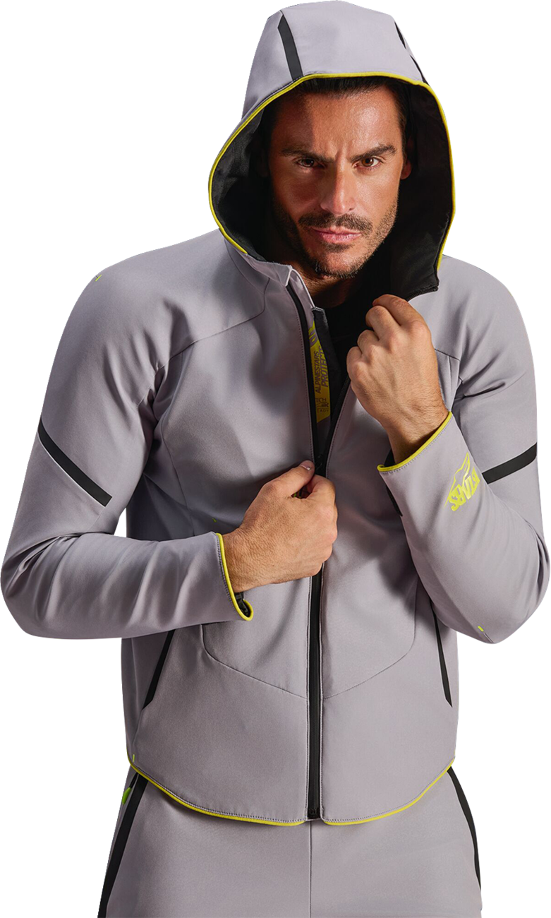 8BADC560-B49D-46C2-A528-69694E2DAF25 Alpinestars - Aeroshell Waterproof Jacket - Mid Gray/Yellow Fluo