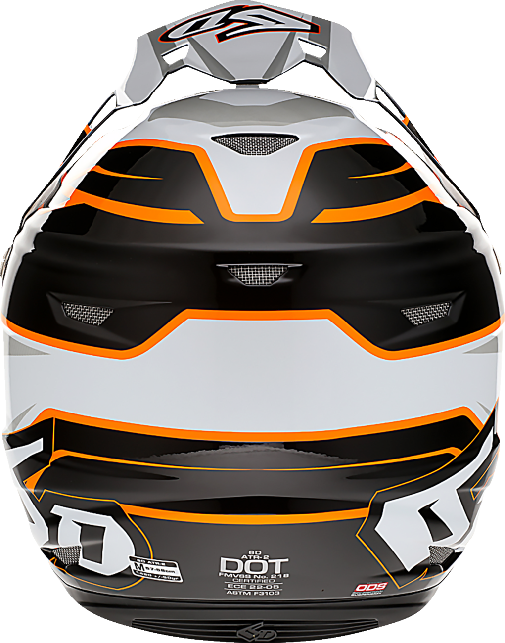 6D Helmets - ATR-2 Helmet - Phase - White/Orange