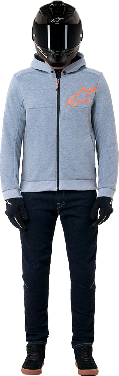 8D3964CB-4386-459A-A3E8-9CEC2E5732F2 Alpinestars - Chrome v2 Sport Hoodie - Heather Gray/Red Fluo