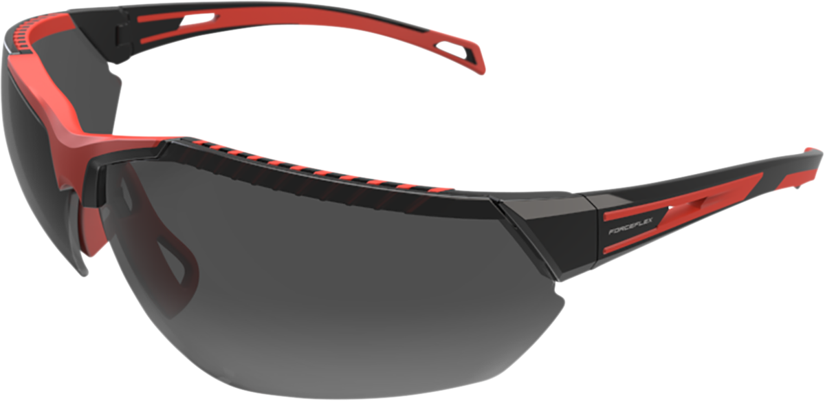 96B21B38-BD15-4D99-9615-EBE77D386197 Forceflex - FF4 Sunglasses - Black/Red - Smoke Lens
