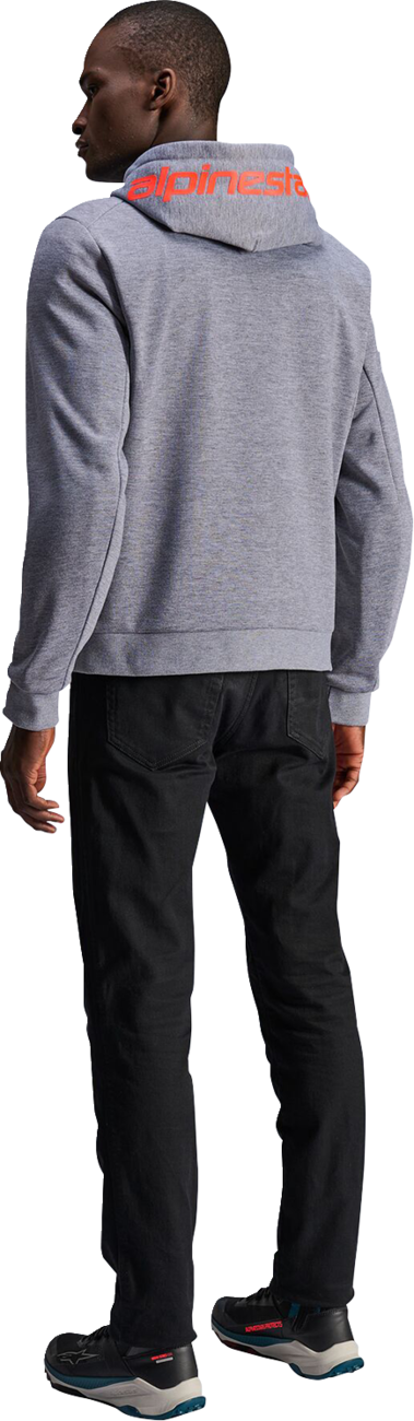 97372E25-569B-499F-8E48-45E6E5030FCC Alpinestars - Chrome v2 Sport Hoodie - Heather Gray/Red Fluo