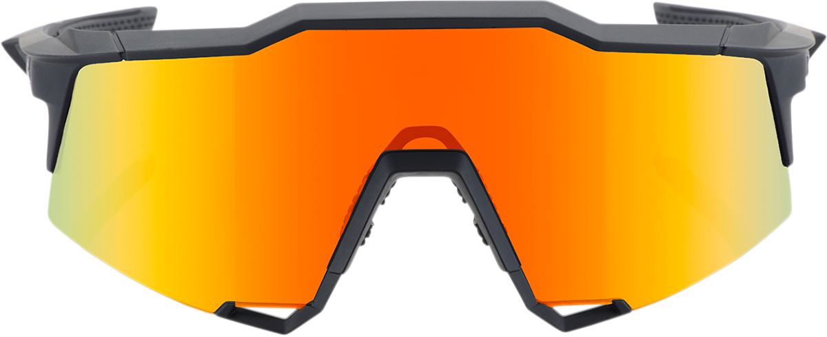 1 - Speedcraft Sunglasses - Soft Tact Black - HiPER Red Multilayer Mirror Lens