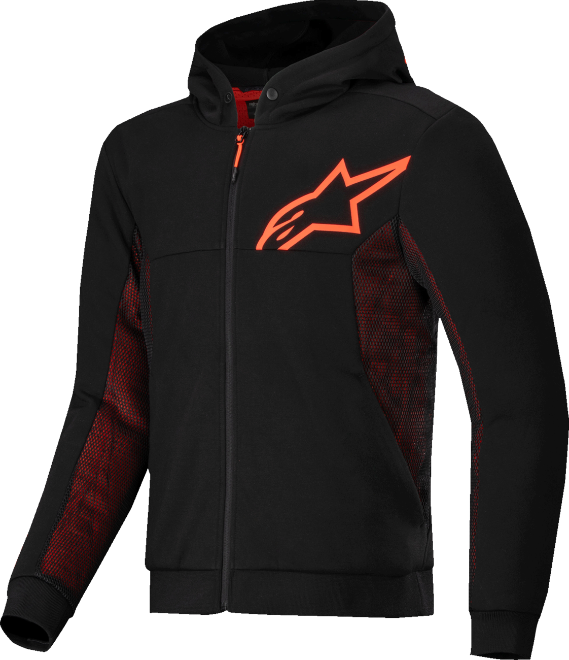 98C4479C-AB89-44BC-8B69-6C13EB808718 Alpinestars - Chrome Air Sport Hoodie - Black/Red Fluo