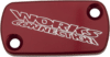 98CADC50-D599-4F78-AD5E-73B1C97D2B53 Works Connection - Anodized Billet Aluminum Front Brake Reservoir Cover - Red