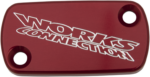 98CADC50-D599-4F78-AD5E-73B1C97D2B53 Works Connection - Anodized Billet Aluminum Front Brake Reservoir Cover - Red