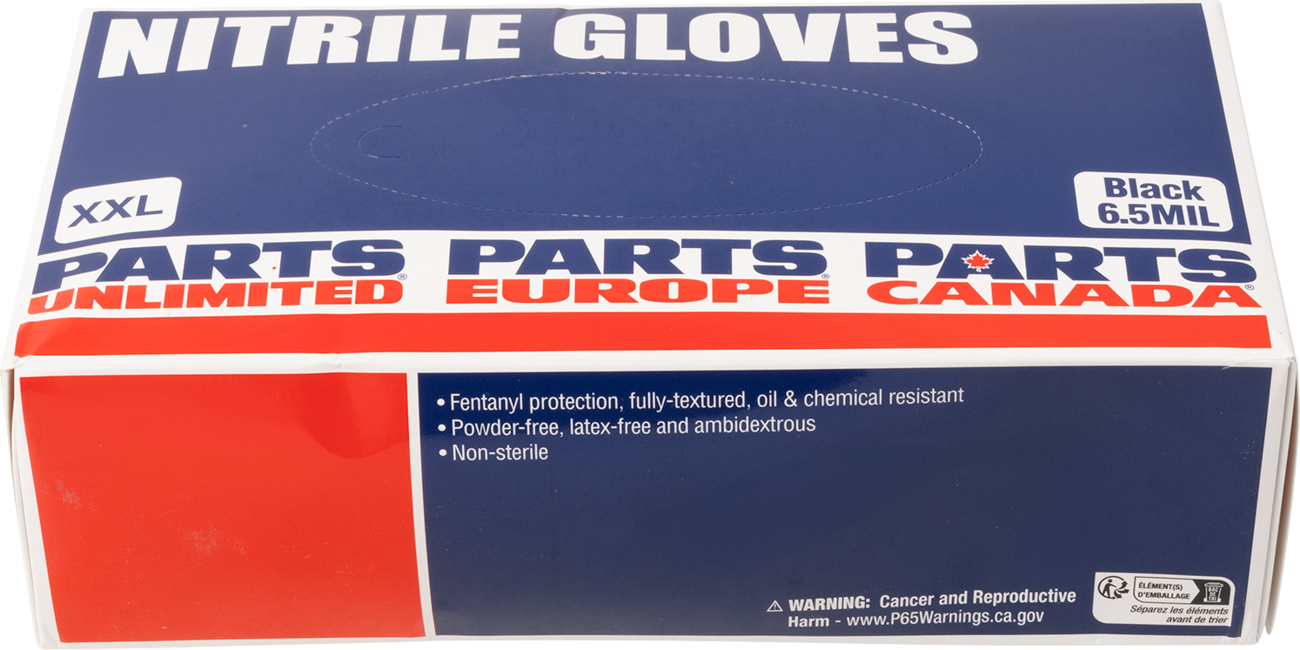 Parts Unlimited - Nitrile Gloves - 6.5 MIL - 2XL - 90-Pack