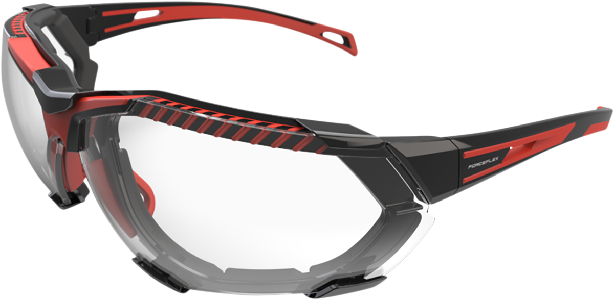 9BEEAD38-E599-4C63-83B2-5E75B32F315B Forceflex - FF4 Sunglasses - Foam - Black/Red - Clear Lens