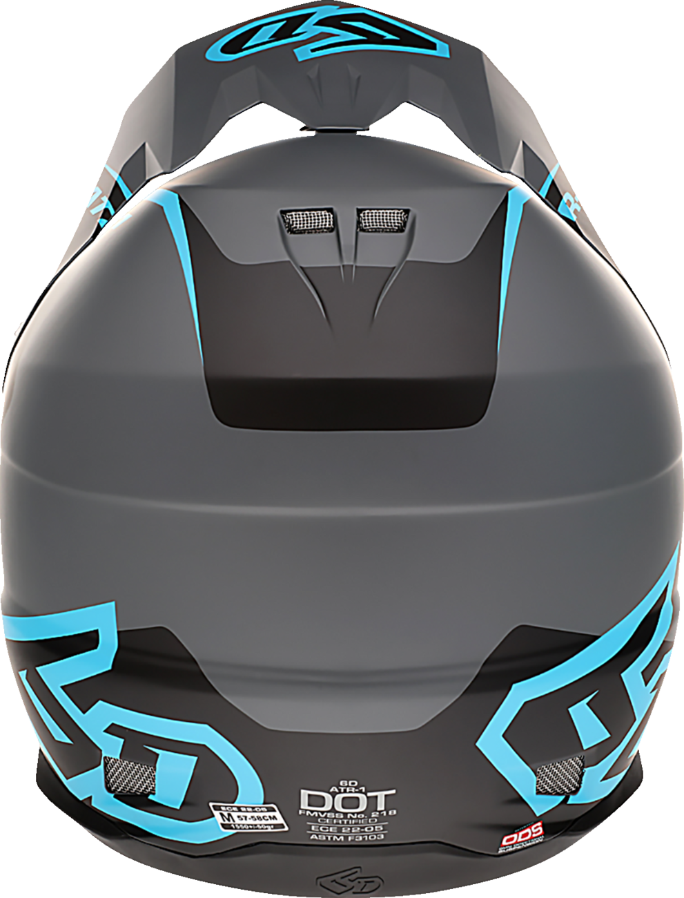 6D Helmets - ATR-1 Helmet - Stealth - Cyan