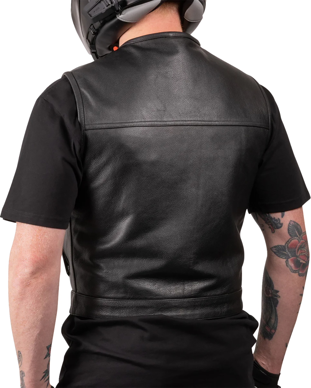 A0995AB8-CE87-4EA5-9A5B-BA7A2D025331 Thrashin Supply Co. - Encinal Leather Shorty Riding Vest - Black