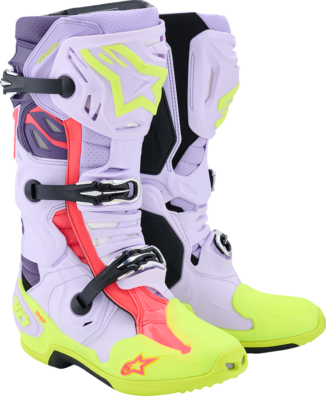 A26D516B-B36E-4267-A2A4-5D640BA2D1D7 Alpinestars - Tech 10 Supervented Boots - Purple/Fluorescent Yellow/Diva Pink