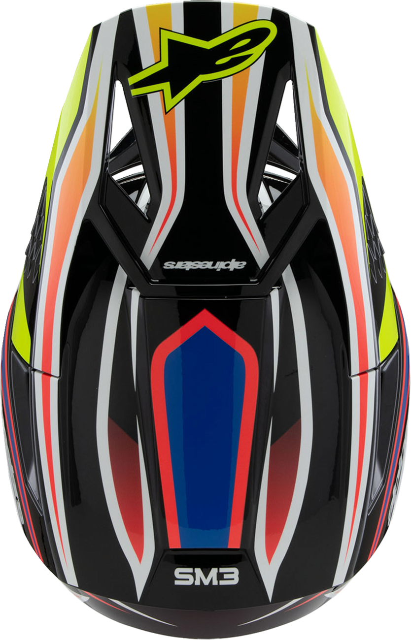 A5DF2D5D-DB8B-4809-932A-1AAB69EAD467 Alpinestars - Youth SM3 Helmet - Wurx - Gloss Black/Yellow Fluo/Blue/Red