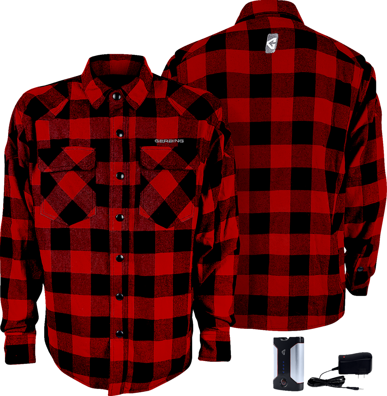 A80A8B47-F7FC-471B-AC16-37EE723065B8 Gerbing Heated Clothing - 7 V Battery Heated Flannel Shirt - Red/Black