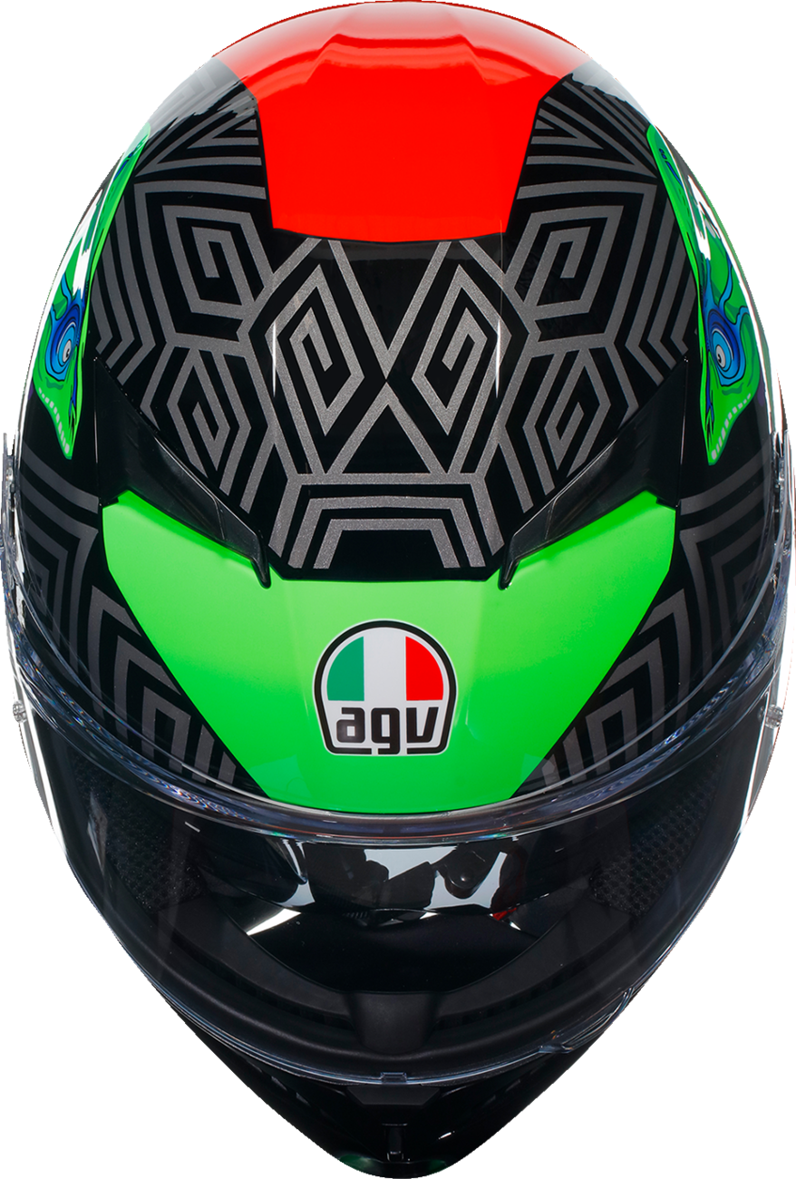 A8C42B1E-DB80-4E13-9087-5E9BF9533140 Agv - K3 Helmet - Kamaleon - Black/Red/Green