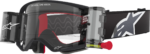 Alpinestars Goggles - Supertech Roll-Off Goggle - Corp - Black/Gray - Clear Lens