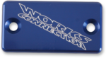 B7ABC51F-92FD-4F7A-9445-DDCD050D70FA Works Connection - Anodized Billet Aluminum Front Brake Reservoir Cover - Blue