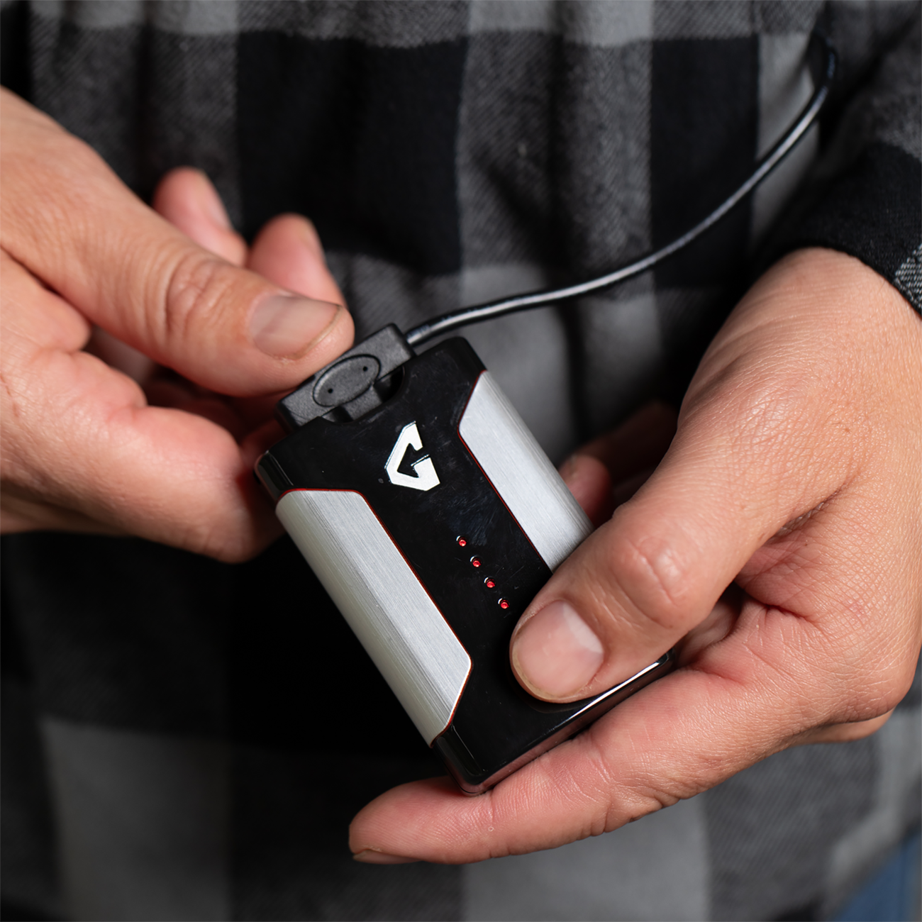 BD17CF9F-3449-47FC-98C3-8D385600E5FE Gerbing Heated Clothing - 7 V Battery Heated Flannel Shirt - Gray/Black